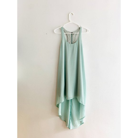 Mint Green Chiffon Dress - Picture 7 of 12